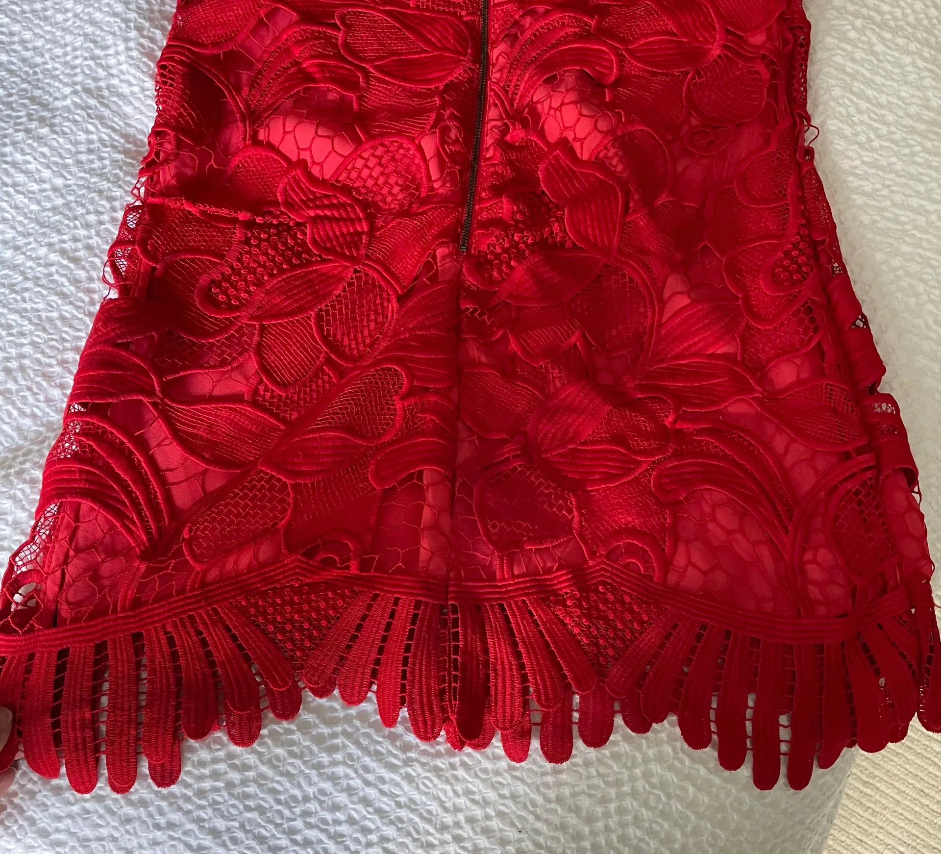 Caspian Shift Dress Red Small - Image 8