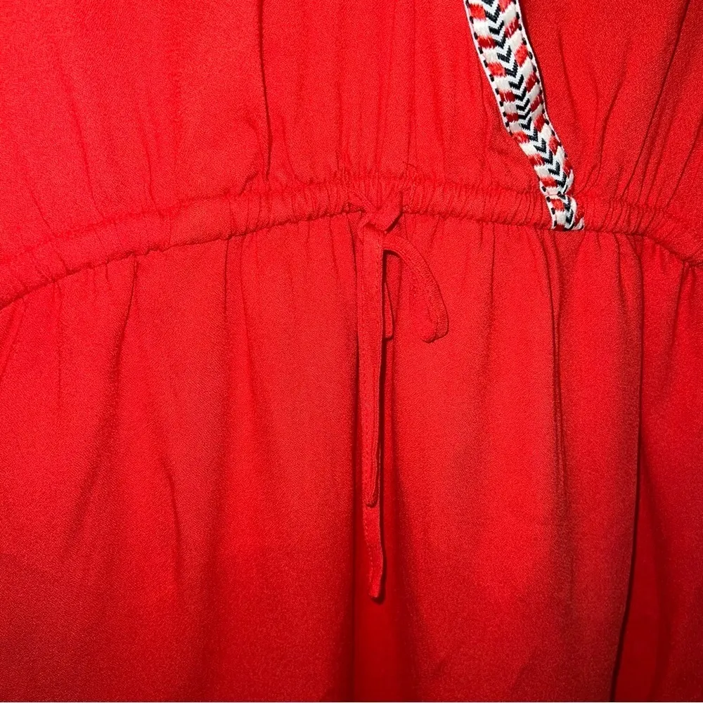 Jack by BB Dakota Klea Embroidered Surplice Dress Fire red size small - Image 7