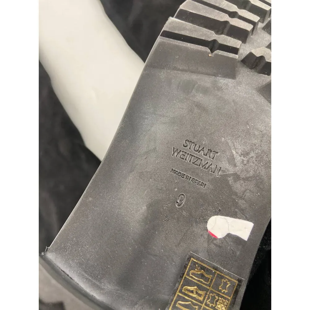 Stuart Weitzman Vanland Black Suede Over the Knee Boots 9 - Image 4