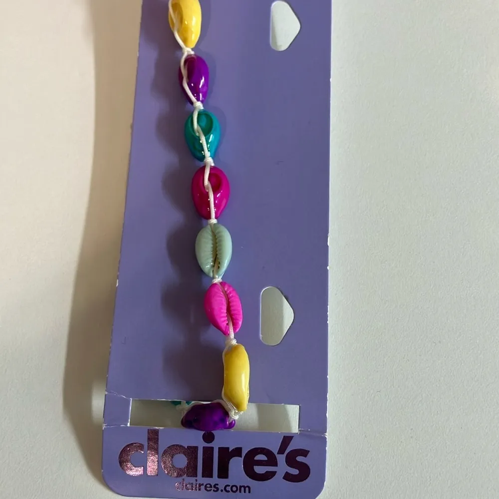 Claire’s 2 Beaded Anklets and 2 Beaded Bracelets. New Blue - Image 4