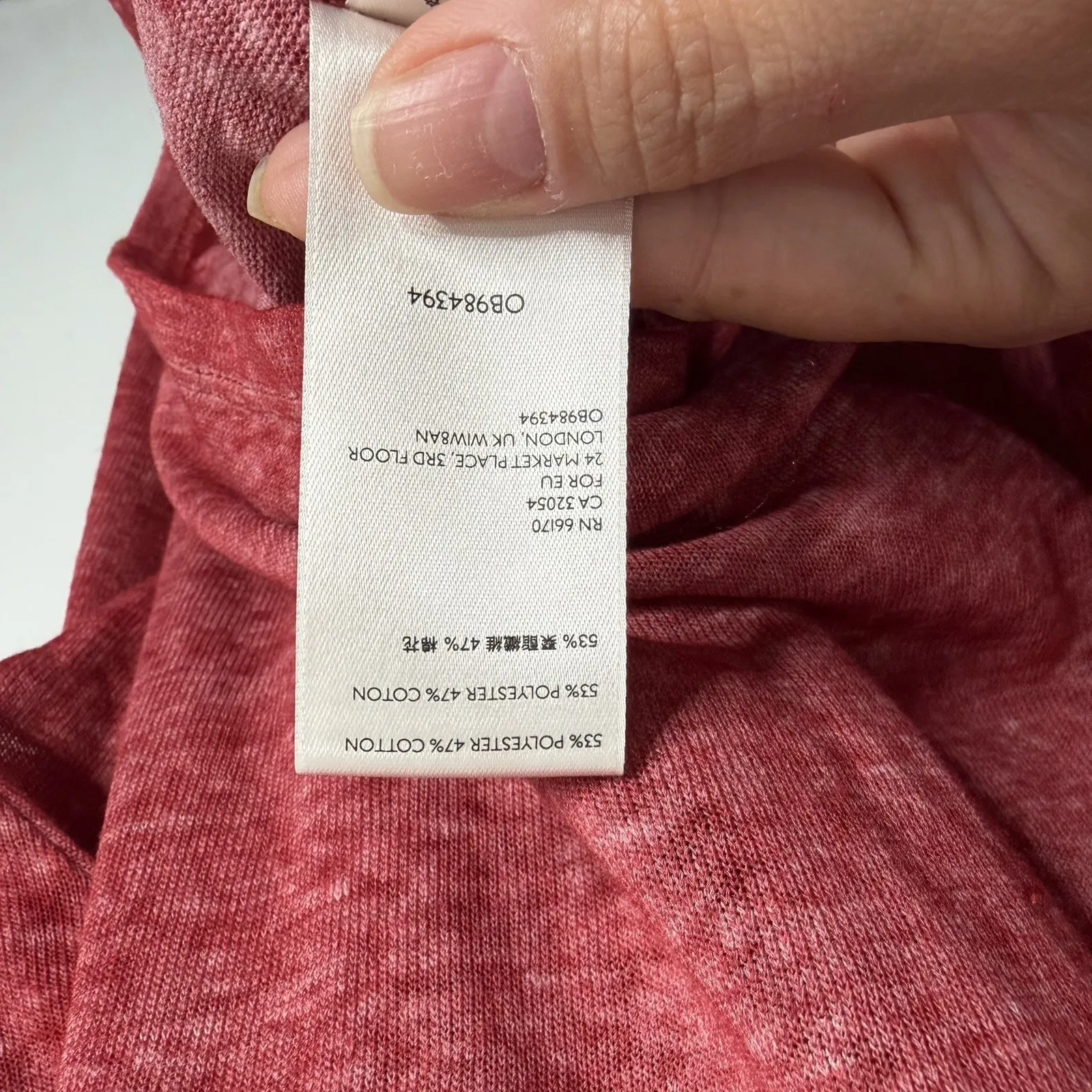 We The Free Chill Out Long Sleeve Tee in Red in Pink Medium Cold Shoulder - Image 6