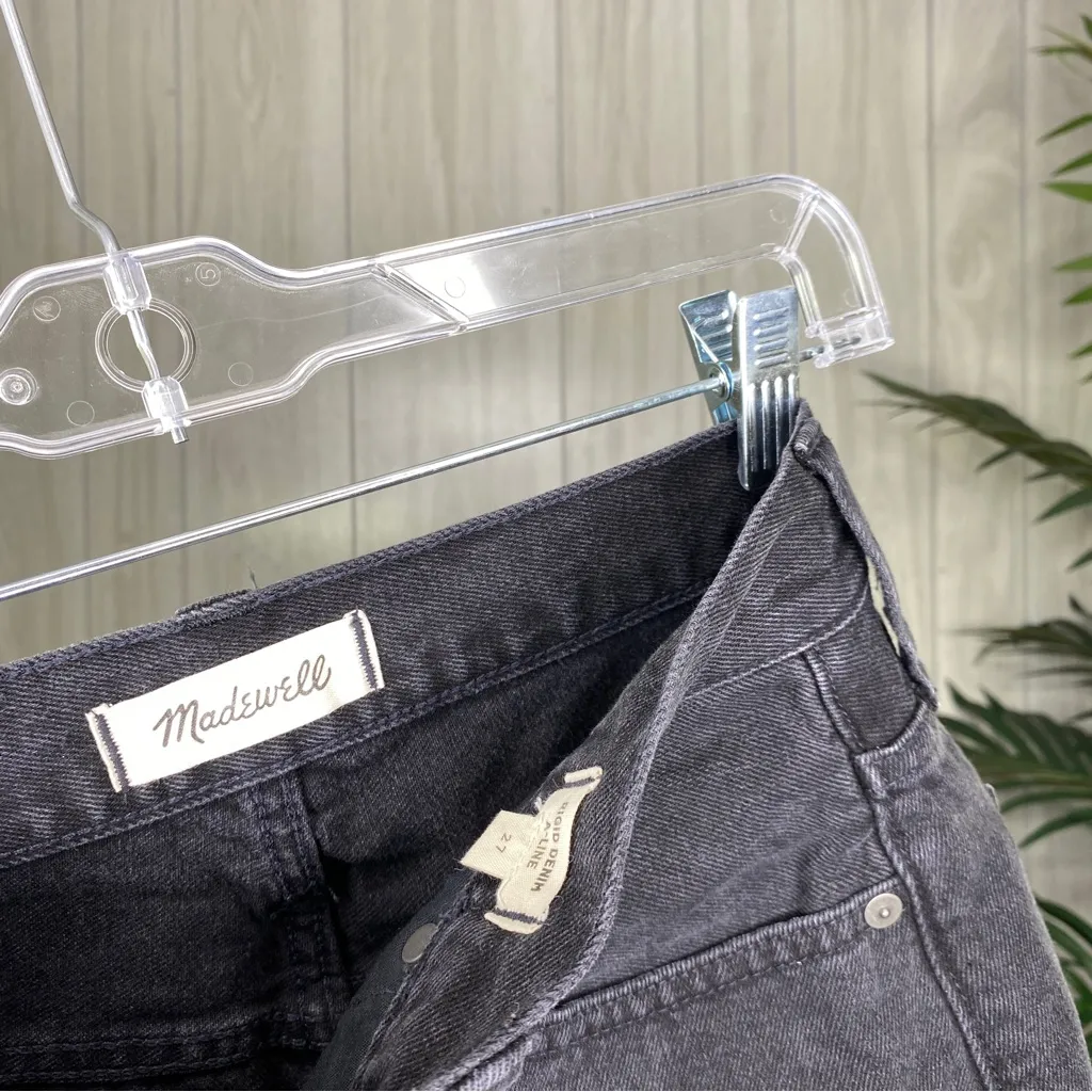 Madewell Rigid Denim A-Line Mini Skirt in Lunar Wash size 27 - Image 3