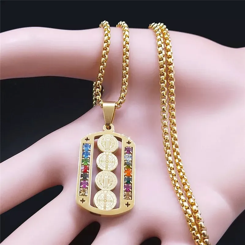 Crystal Stainless Steel Pendant Necklace - Image 5