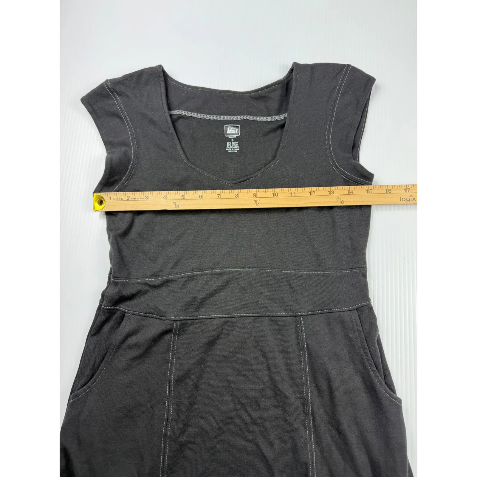 REI Black Athleisure Dress Pockets Stretch‎ Casual Comfy Activewear Small - Image 3