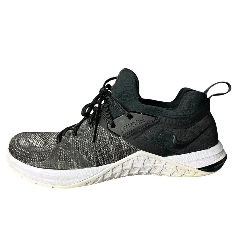Nike Women's 11.5 Metcon Flyknit‎ Sneaker Gray Black Athletic Lifting Crossfit - Image 6