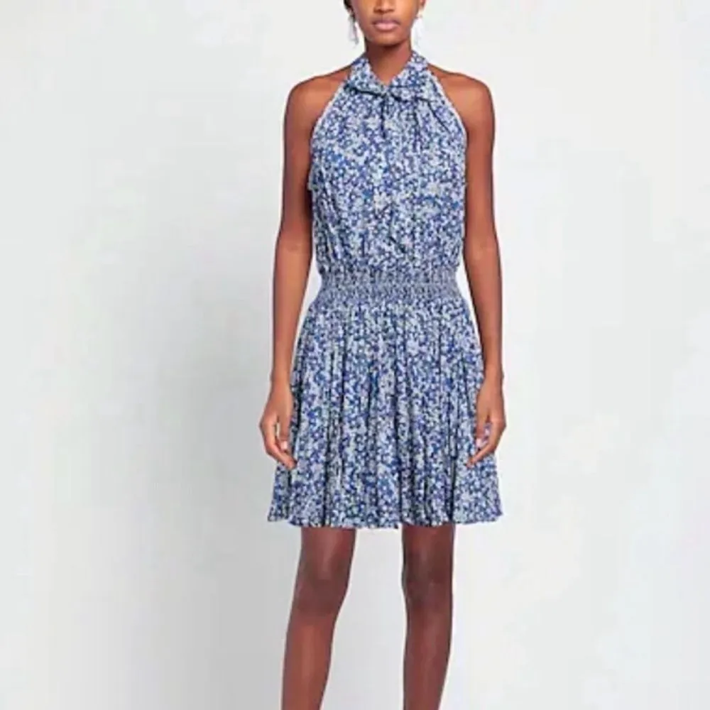 ✨POUPETTE ST BARTH Inka Ruffled Mini Sz Large Dress in Blue Apen✨ - Image 5