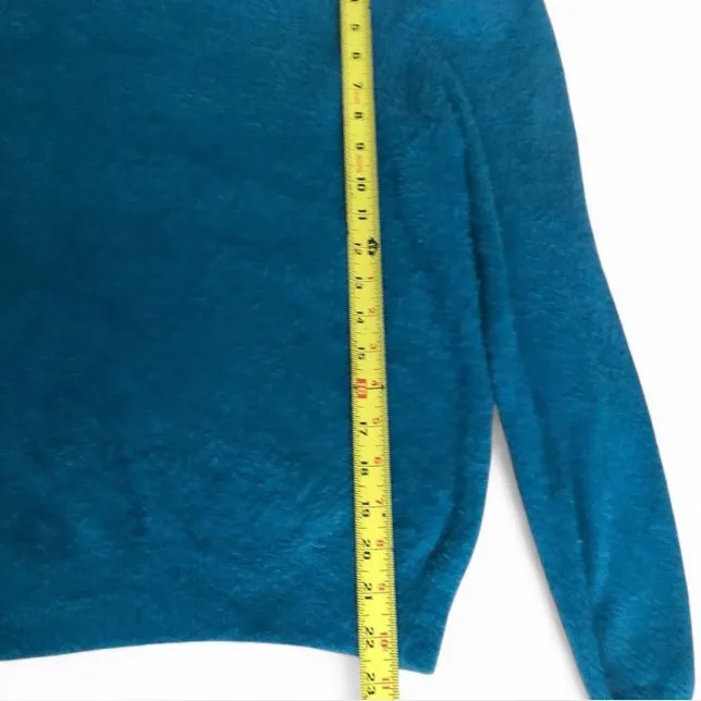 💙&merci Women’s Blue Puff Sleeve Sweater Size M - Image 6