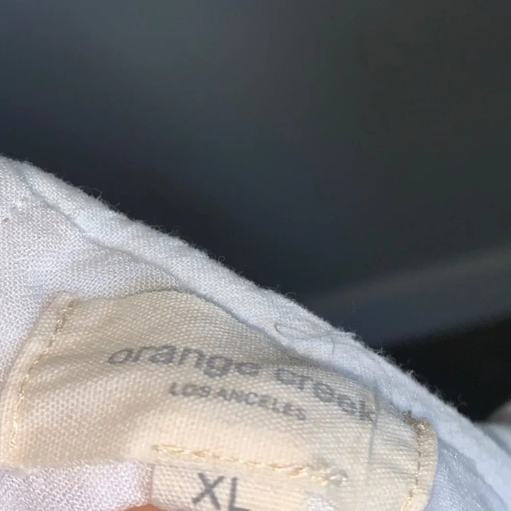 Orange Creek  Brown Polka Dot Linen Top - Image 7