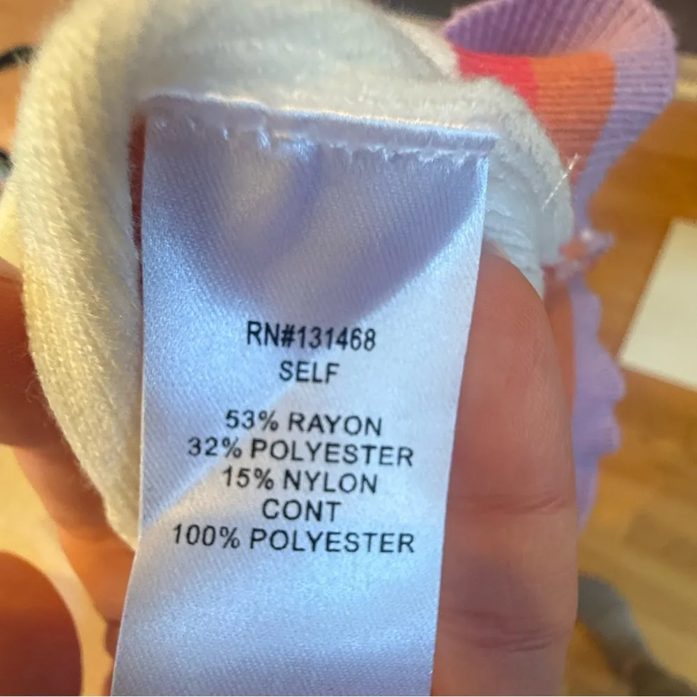 FATE Stacey Contrast Sleeve Cream. Size S. Pink - Image 8