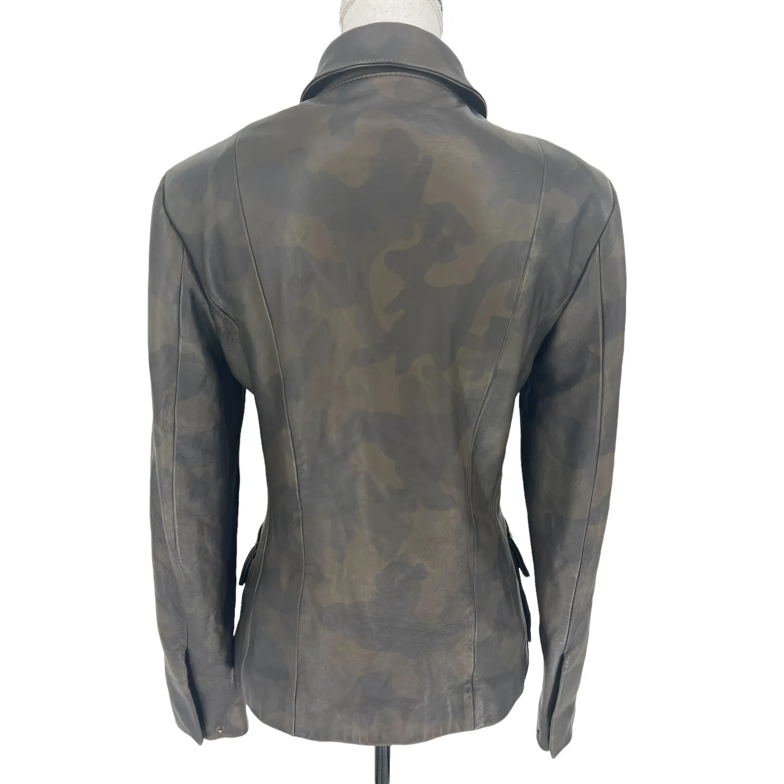 Coogi Australia Vintage Camo Leather Blazer Jacket - Image 10
