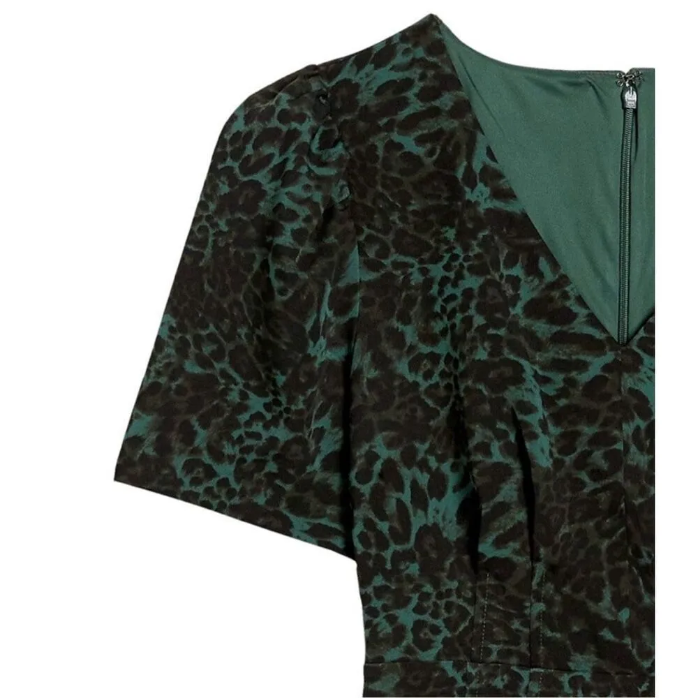 NWT Womens Lark & Ro Florence Leopard Gathered Detail V - Image 3