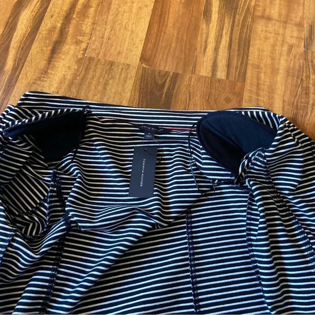 Tommy Hilfiger Navy Striped Military Blazer - Image 11