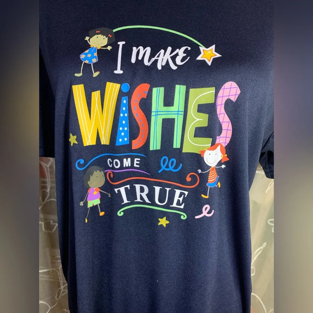 Blue I Make Wishes Come True Shirt Size L - Image 2
