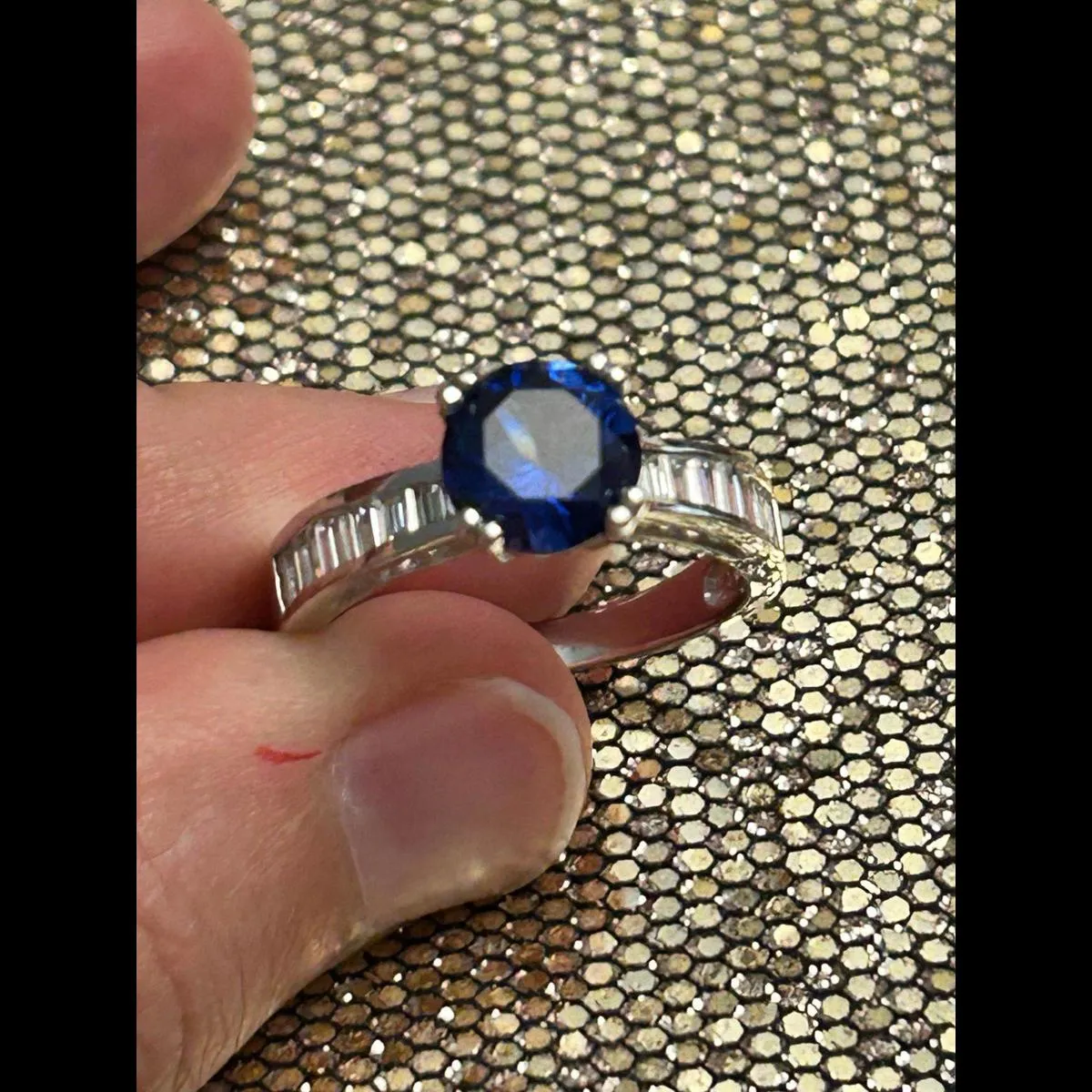 925 sterling silver size 8 h7 3.46g Blue - Image 4