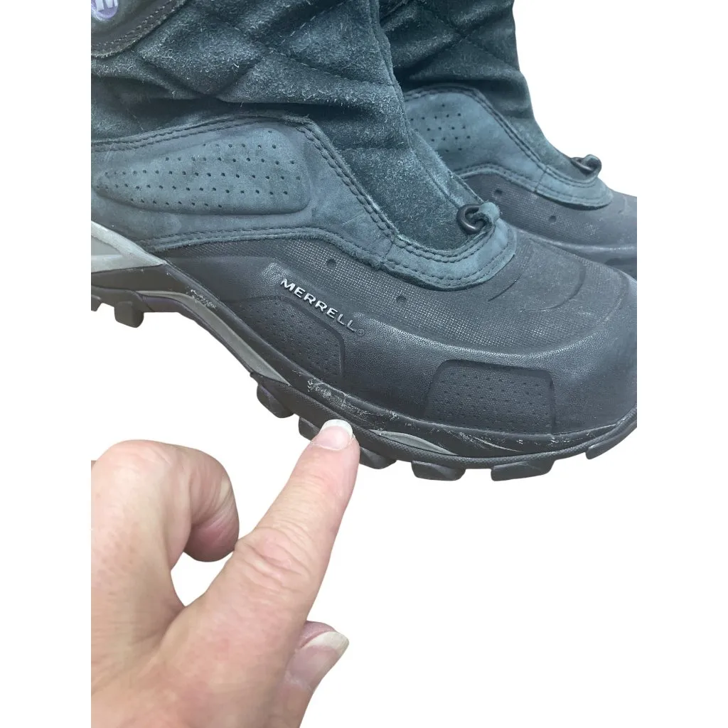Merrell Optiwarm Woms black suede insulated waterpoof ankle boots sz 8 SKU 9747 - Image 15
