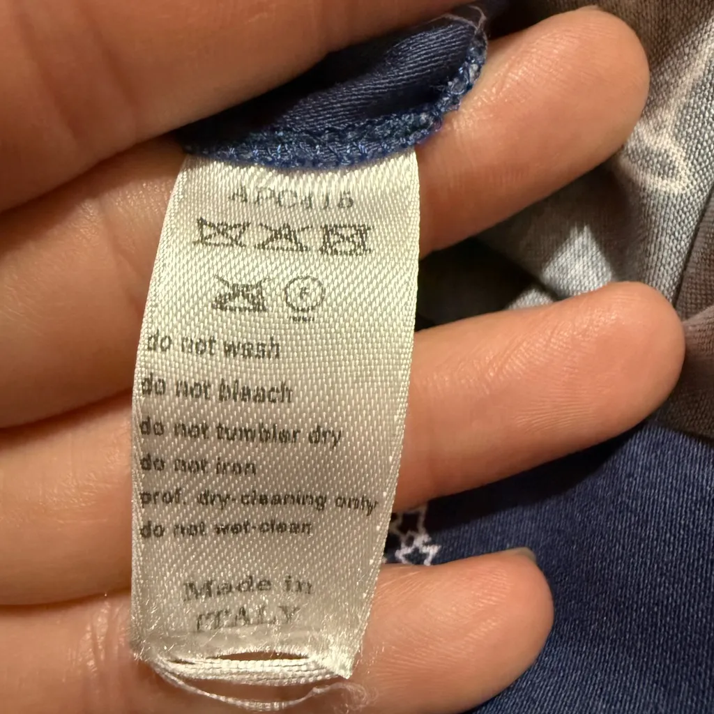 Carolina Herrera Pants Zodiac Print Dark Blue Archive Print Collection B131 Sz 8 - Image 12