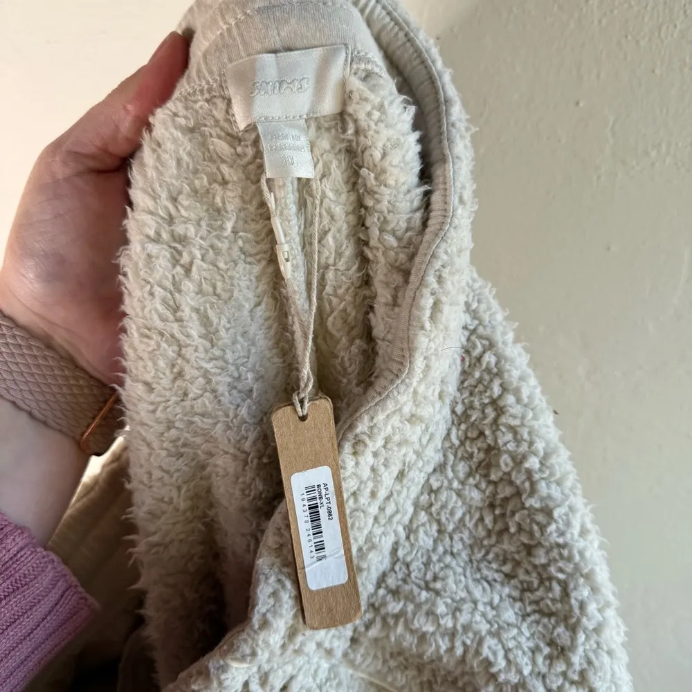 Skims Teddy Track Pants in Bone Sherpa Size XL NWT - Image 6