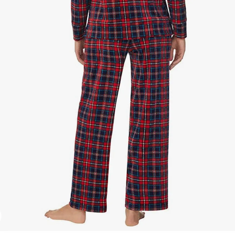 NWT Nautica Women’s 2-pc Lightweight Fleece Pajama Sleepwear Set Pants w-Pockets - Image 4