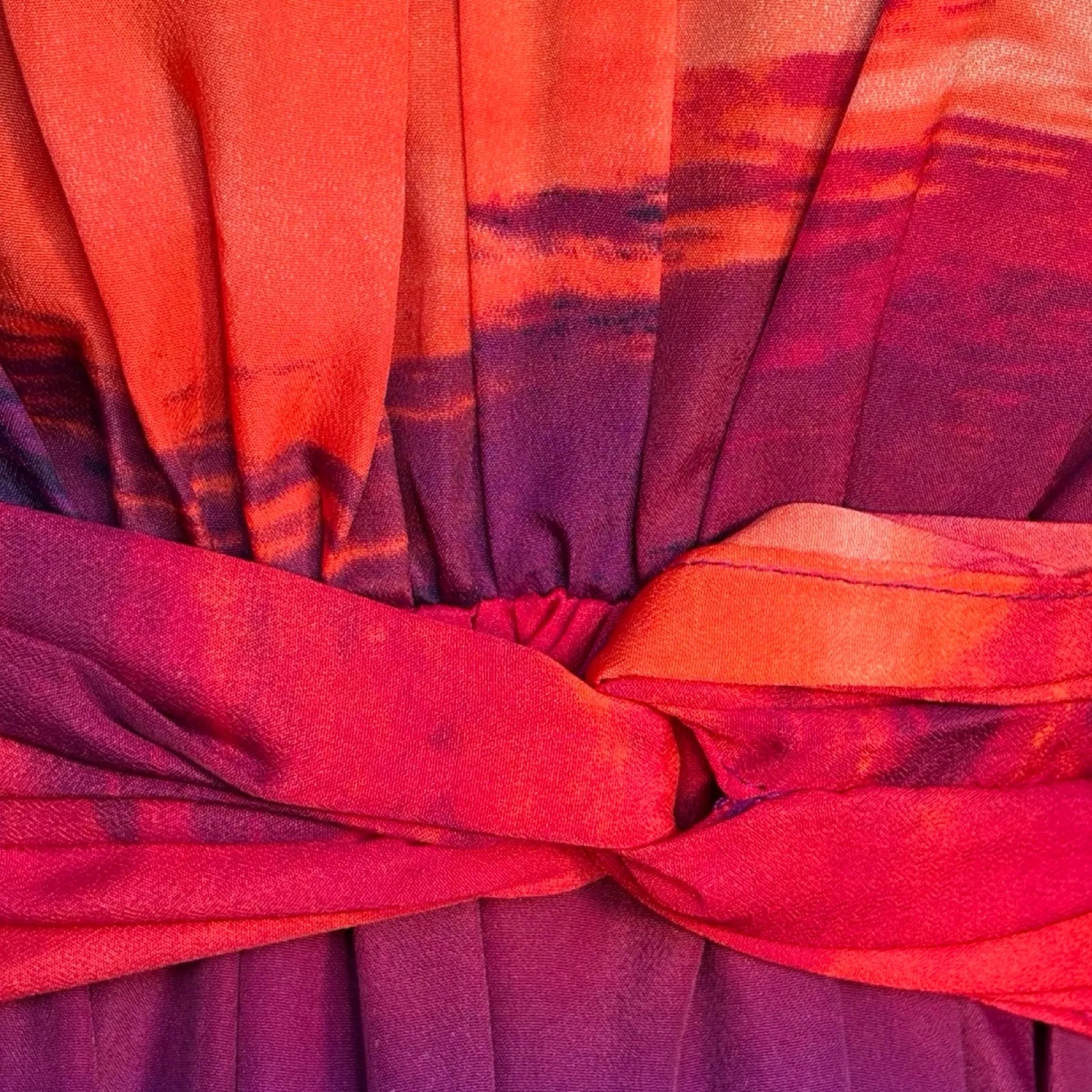 Jessica Simpson Strapless Sunset Ombre Maxi Dress Size 6 Lightweight Flowy Vacay - Image 4