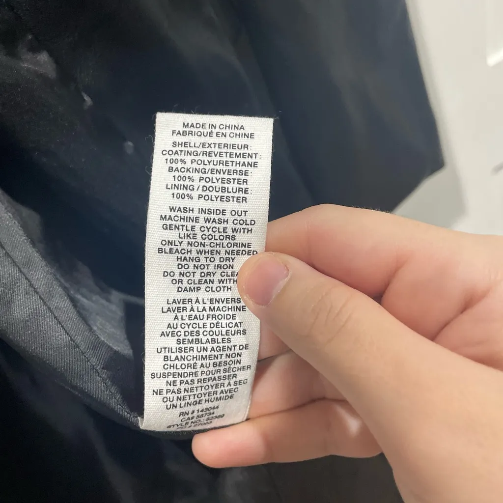 Avec Les Filles Black Faux Leather Blazer Coat - Image 4