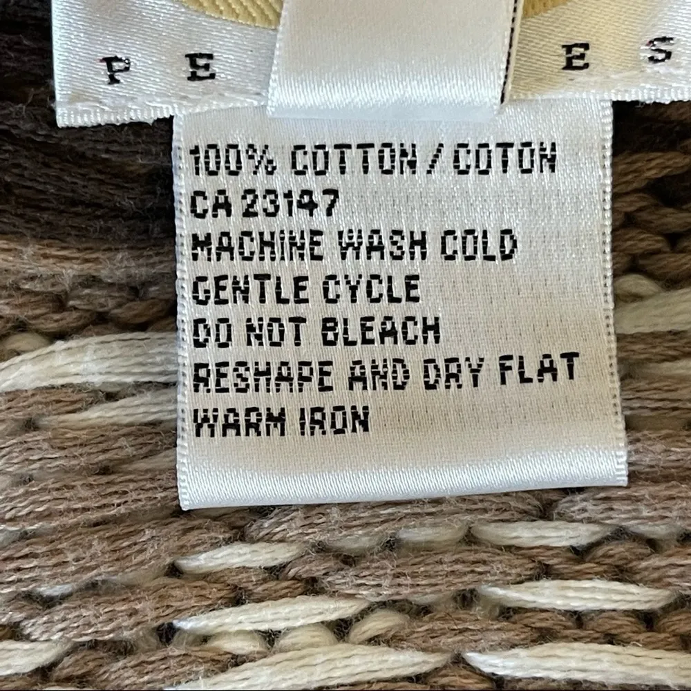 𝅺Talbots Nordic Fair Isle Chunky Knit Cotton Grandma Grandpa Kawaii Cardigan LP - Image 8