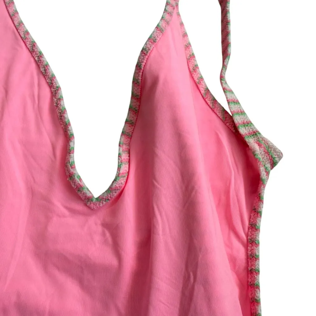 TOPSHOP Striped High Cut One Piece Swimsuit Bathing Suit Size US 6 NEW NWT - Image 4