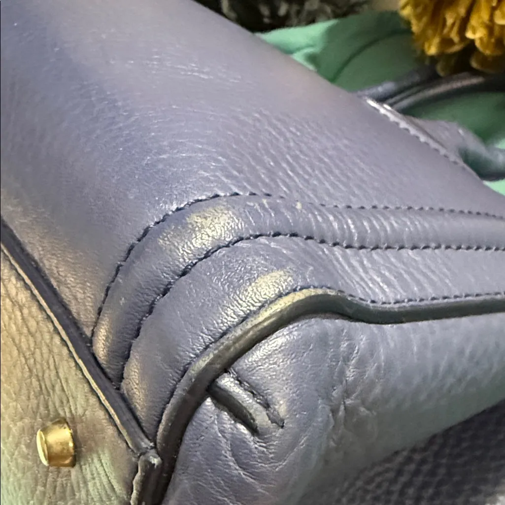 Furla Royal Blue Leather Satchel - Image 10