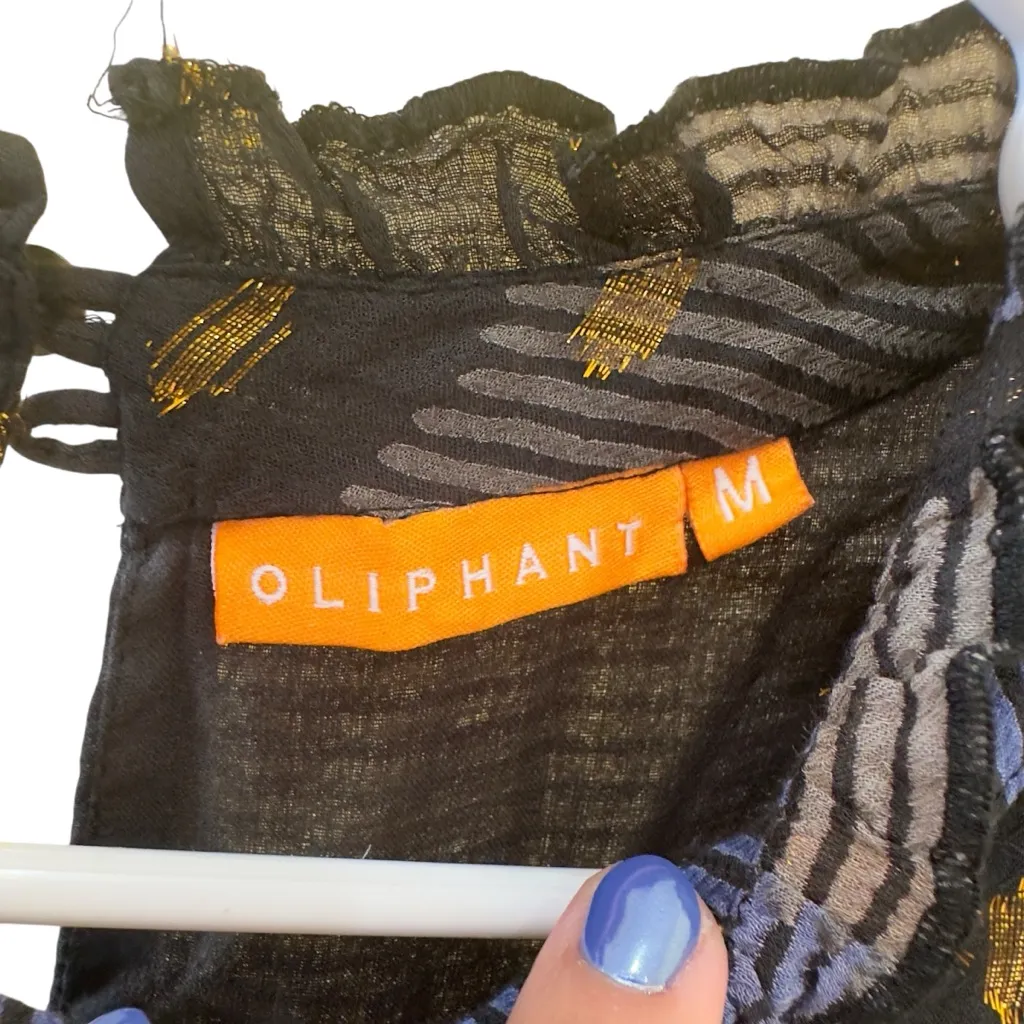 Tuckernuck Oliphant Metallic Dot Multicolor Tiered‎ Maxi Dress Boho Black M Pink - Image 3