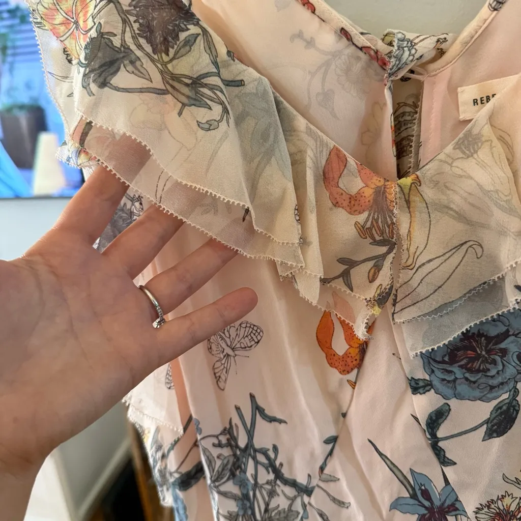 Rebecca Taylor Pink Floral Dress - Image 6