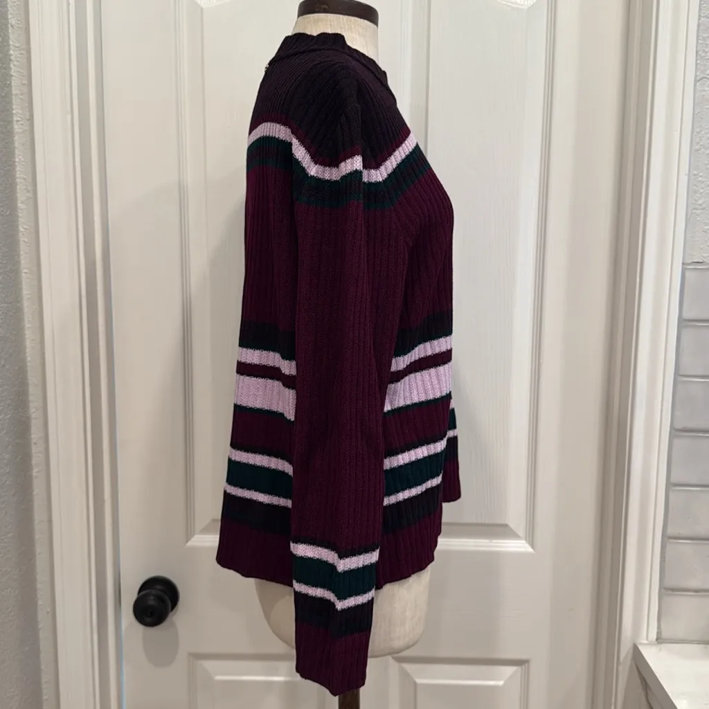 St. John Sport stripe crew neck sweater - Image 12