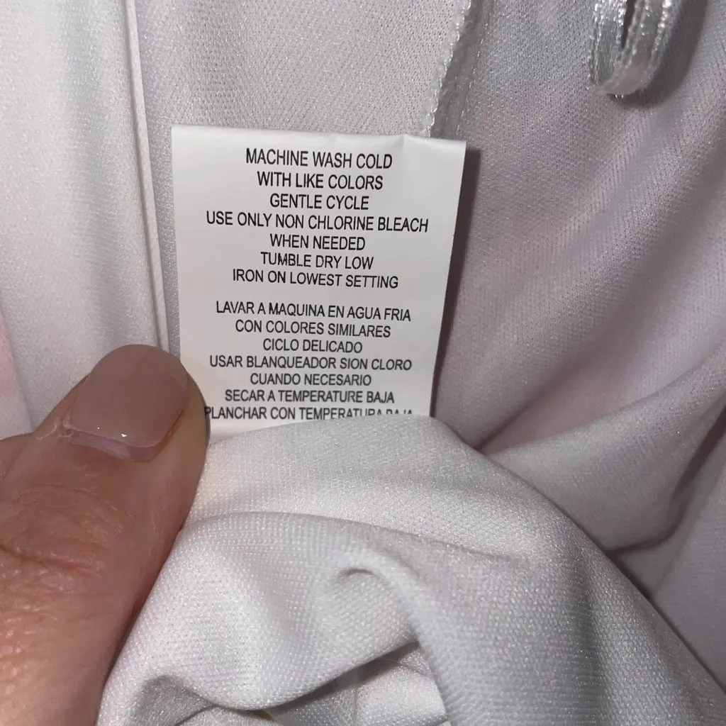 GB Gianni Bini‎ Spaghetti Strap White Red Floral Wrap Maxi Dress Size XS - Image 9