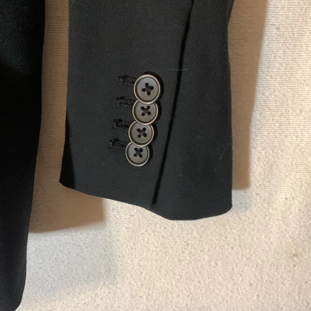 Banana Republic womens size 4 small black blazer double button business casual - Image 8