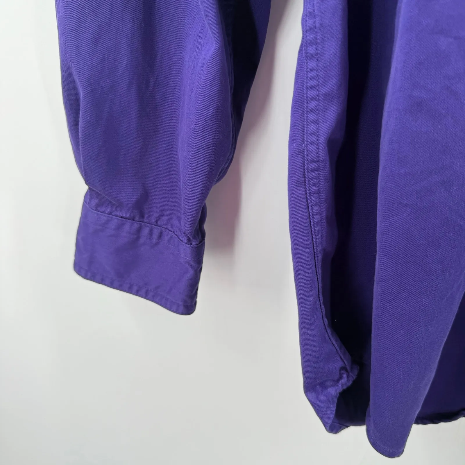 Vintage 90s Disney Store Shirt Medium Button Embroidered Seven Dwarfs Snow White Purple - Image 11