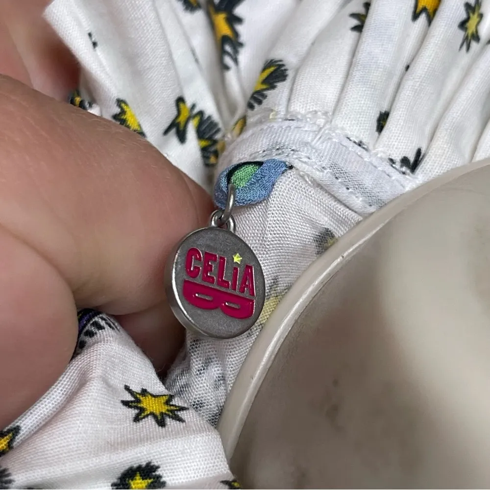 CeliaB Delfina tiered celestial star midi dress sz S - Image 4