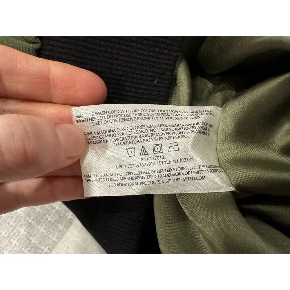 The Limited Green Bomber Jacket Large L - Image 8