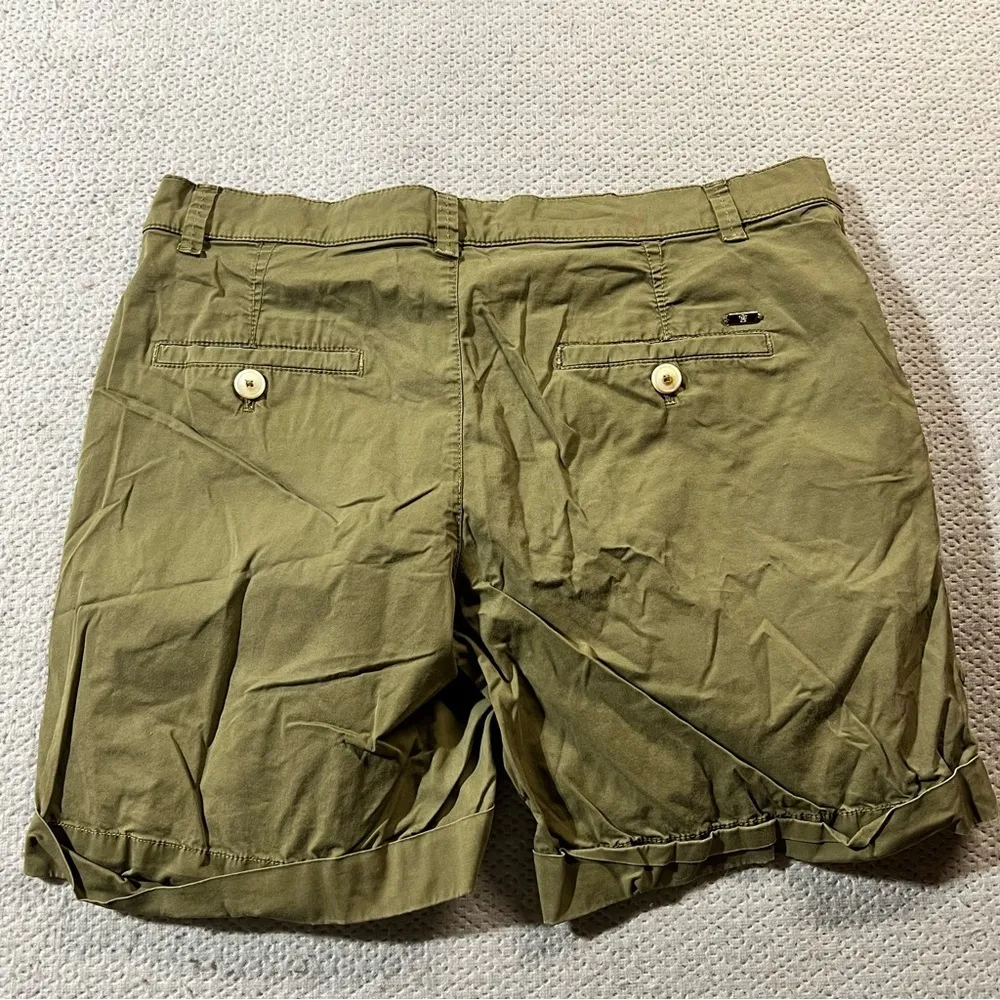 Massimo Dutti Olive Green Khaki Womens Cargo Shorts Casual Fit Size 4 EUC - Image 5