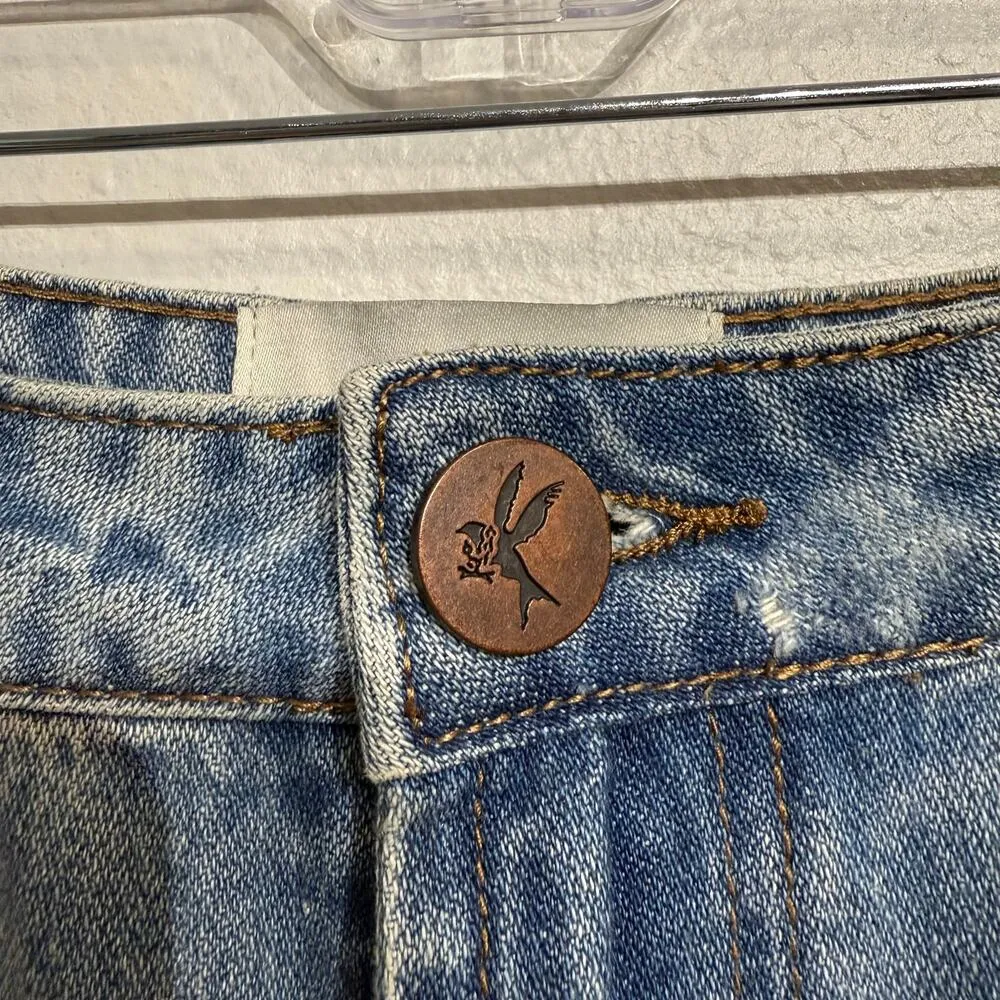 One Teaspoon Stevie’s Denim Long Distressed Shorts Sz 28 - Image 5