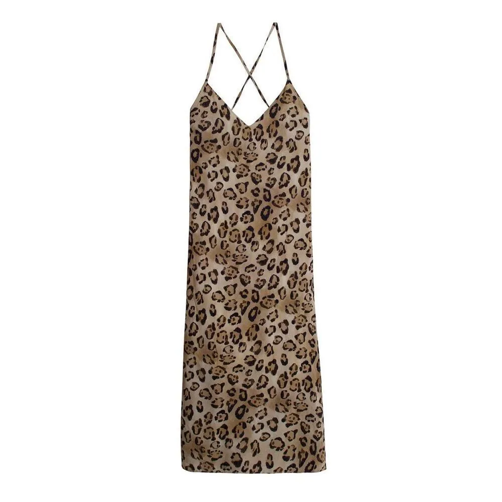 New. PQ leopard midi dress/coverup. XS/S. Retails 154 - Image 9
