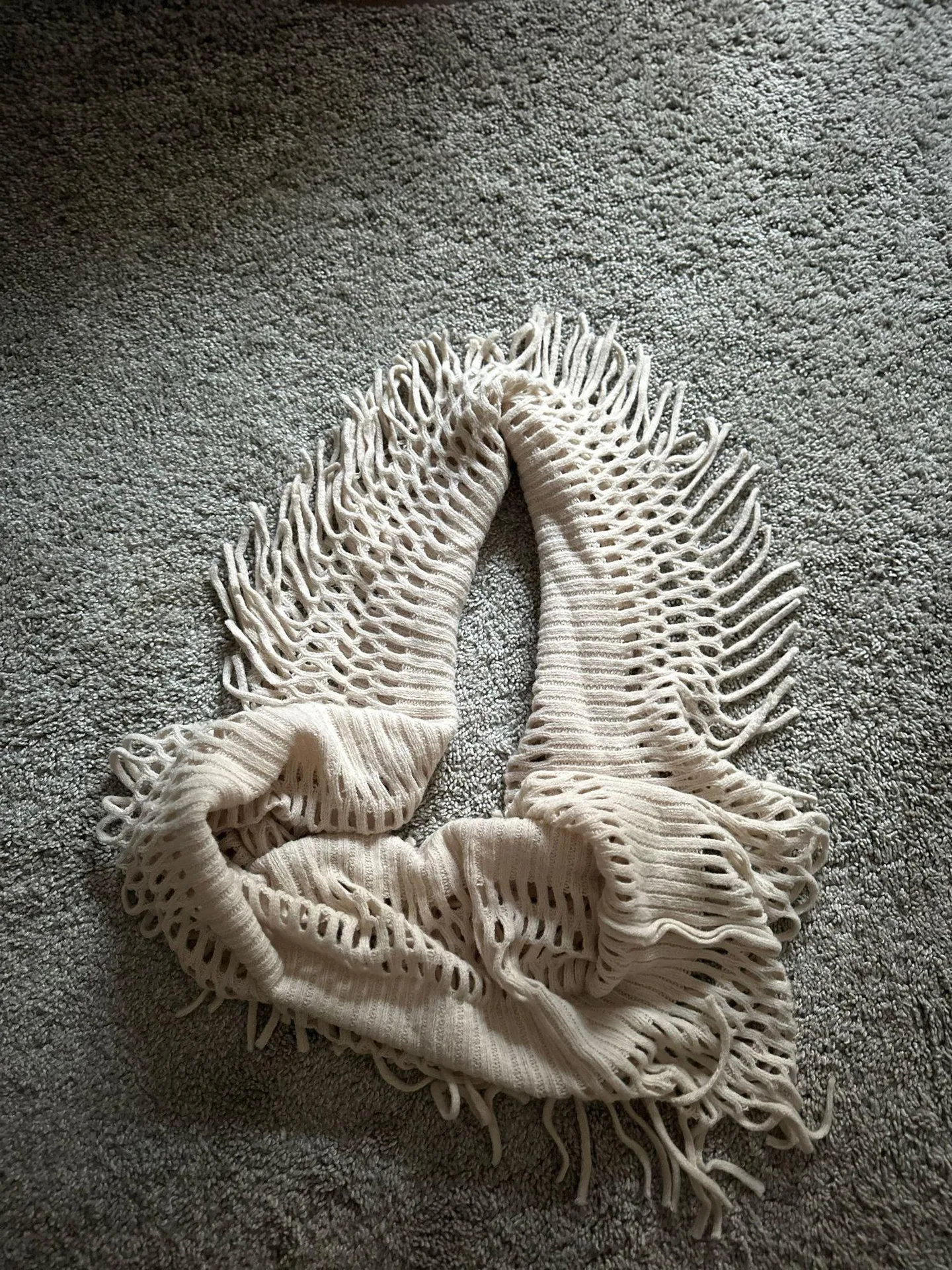 Cream Colored Infinity Scarf - Image 3