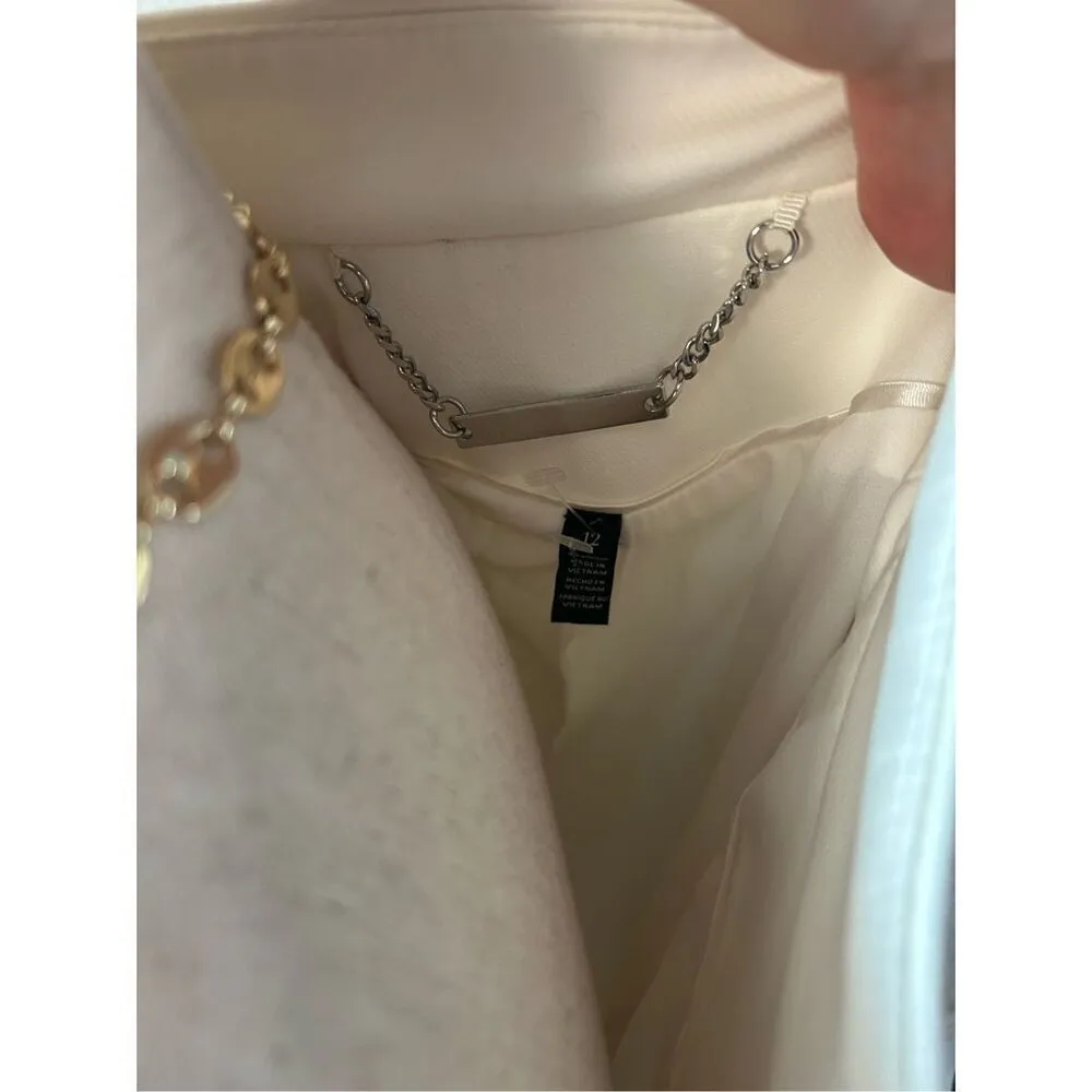 White House black market white jacket / blazer size 12 - Image 4