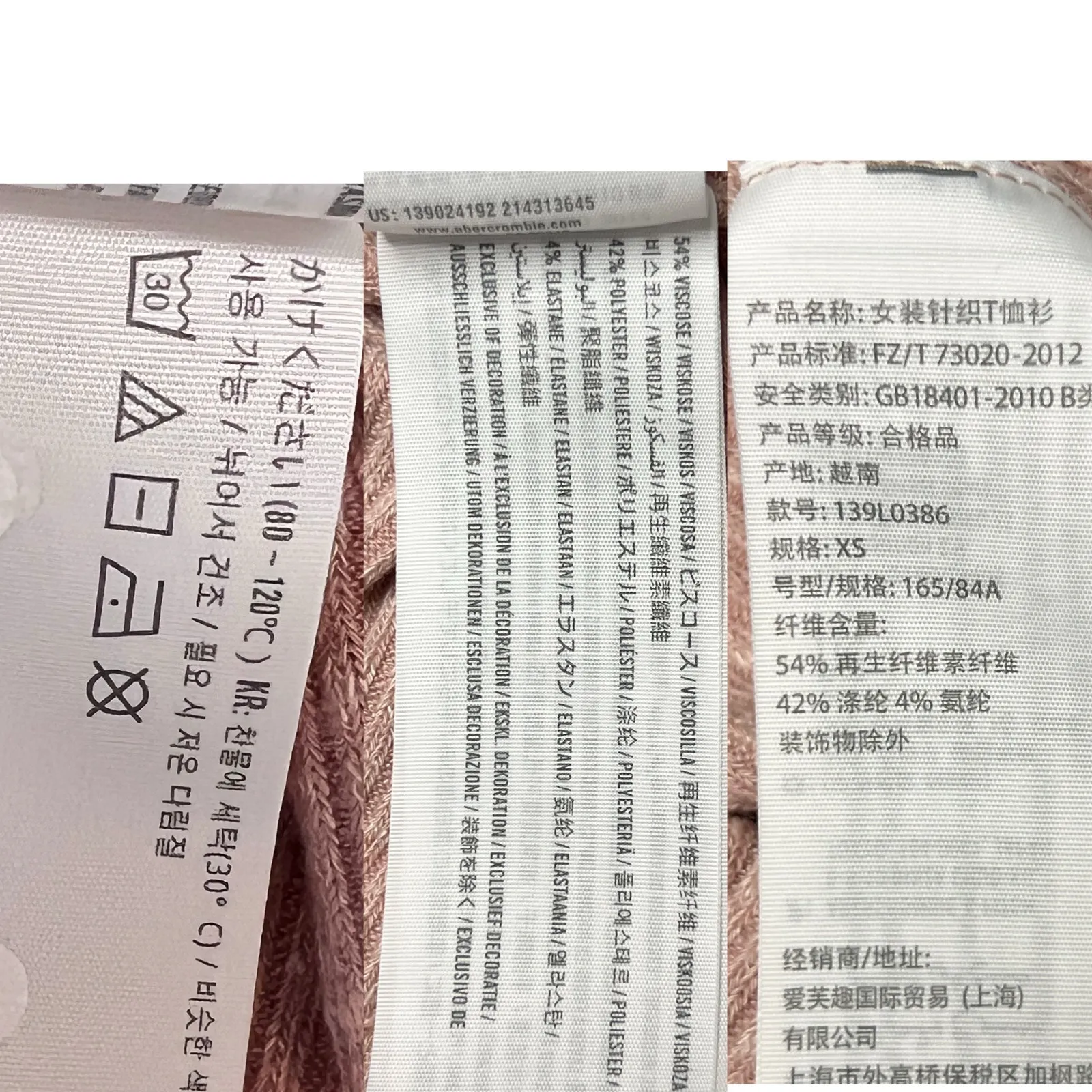 Abercrombie &‎ Fitch Tie Knot Front Ribbed Knit Peach Top XS Soft Girl - Image 9