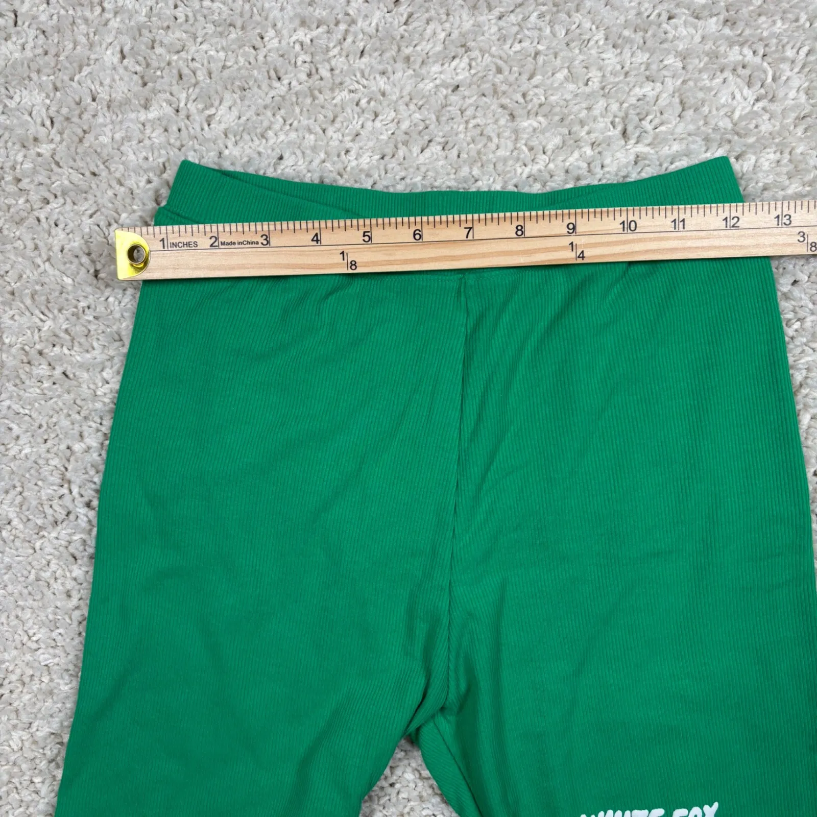 White Fox Vol 3 Ribbed Bike Shorts Green Size M Athletic Athleisure - Image 4