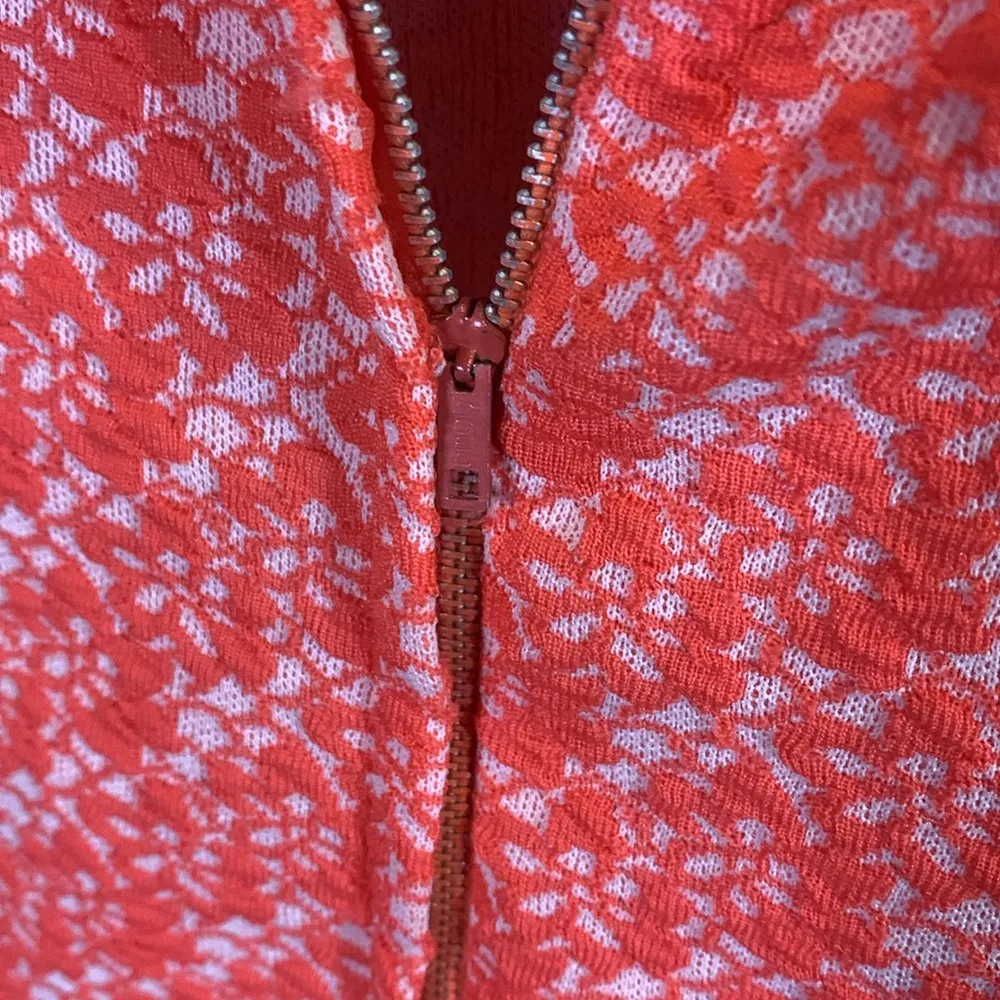 Vintage 1960’s Stretchy Orange Textured Dress Size M/L Size M - Image 6