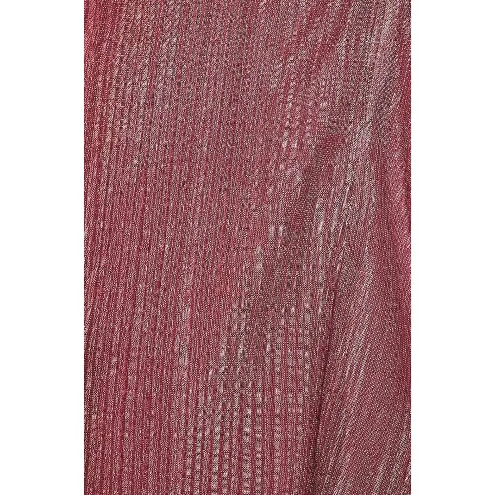 IRO Canian Dress in Light Pink 40 New Womens Metallic Shirt Faux Wrap Mini - Image 4