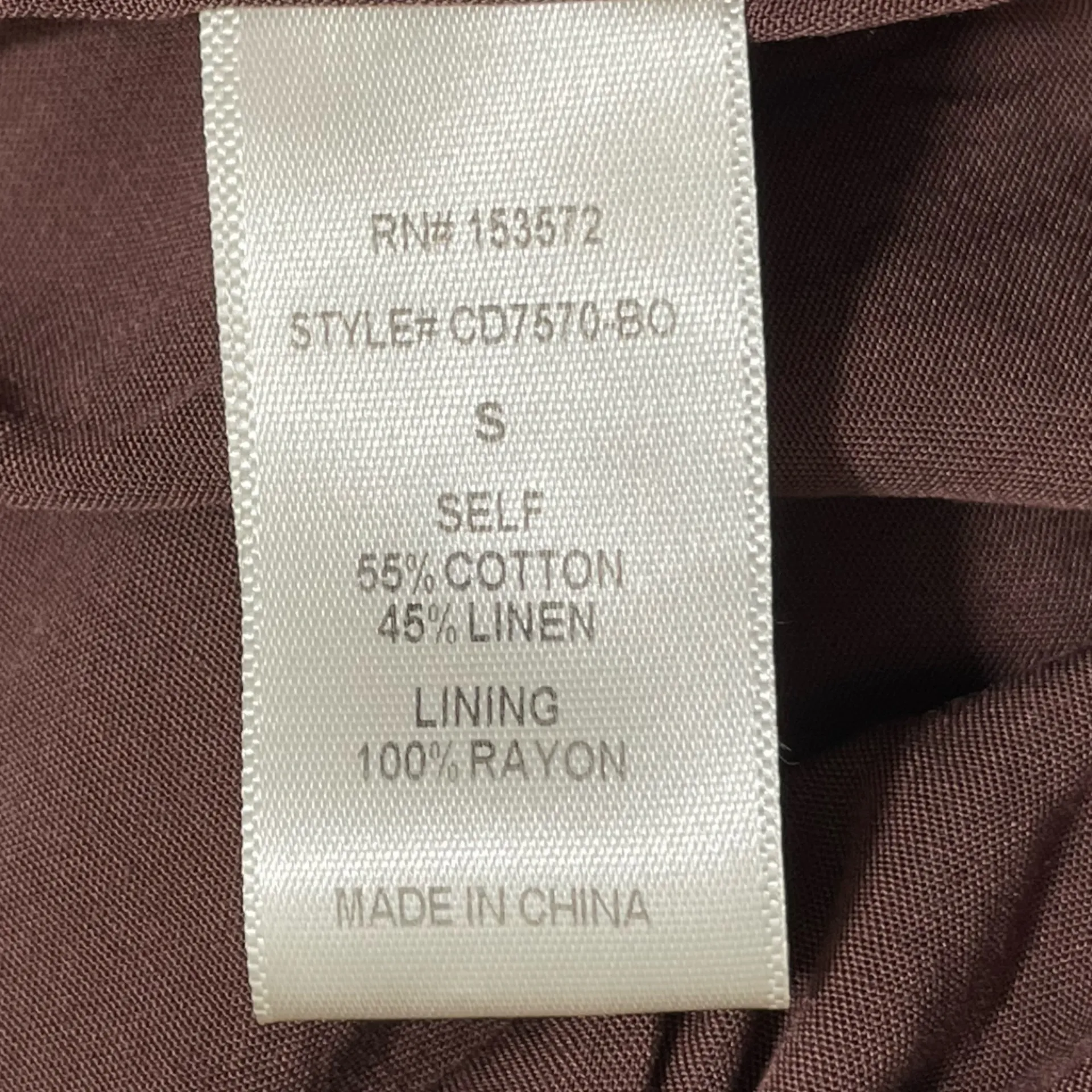 Bohme Tiered Midi Dress Size MEDIUM Linen Blend Dark Brown Sleeveless Crisscross - Image 8