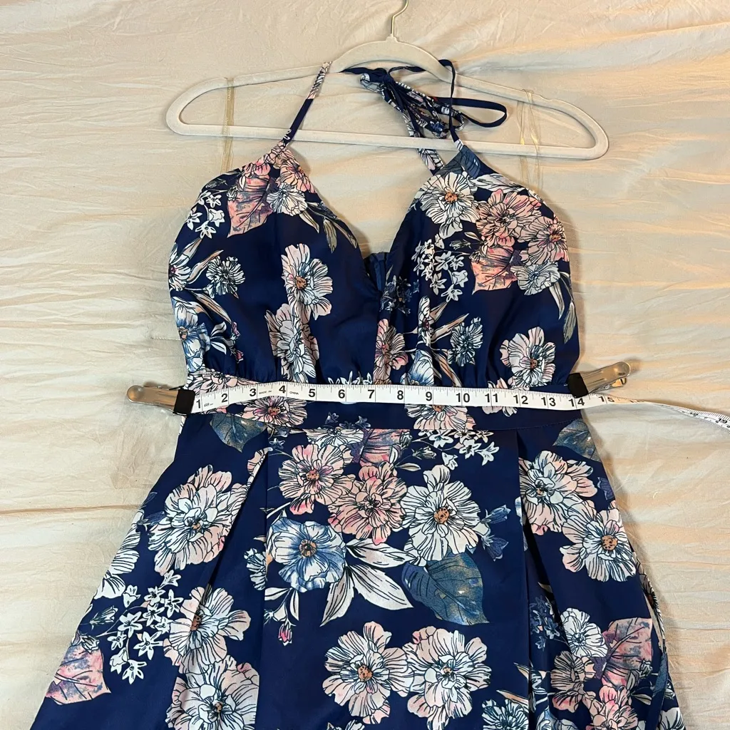 Parisian Works Pink and‎ Blue Maxi Sundress Sleeveless Size 6 Tall US - Image 8