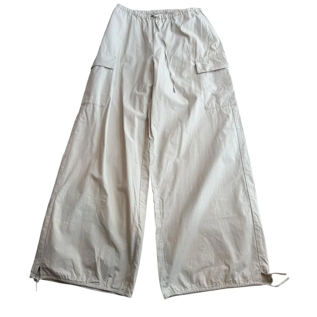 Bec‎ & Bridge Women’s 4 Oversized Wide Leg Cargo Pants Beige Khaki Baggy Trendy - Image 2