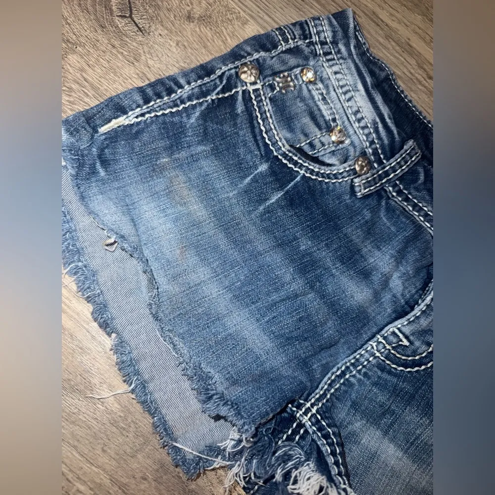 Miss Me Vintage Cut Off, Super short Denim Shorts Stars & Stripes - Image 7