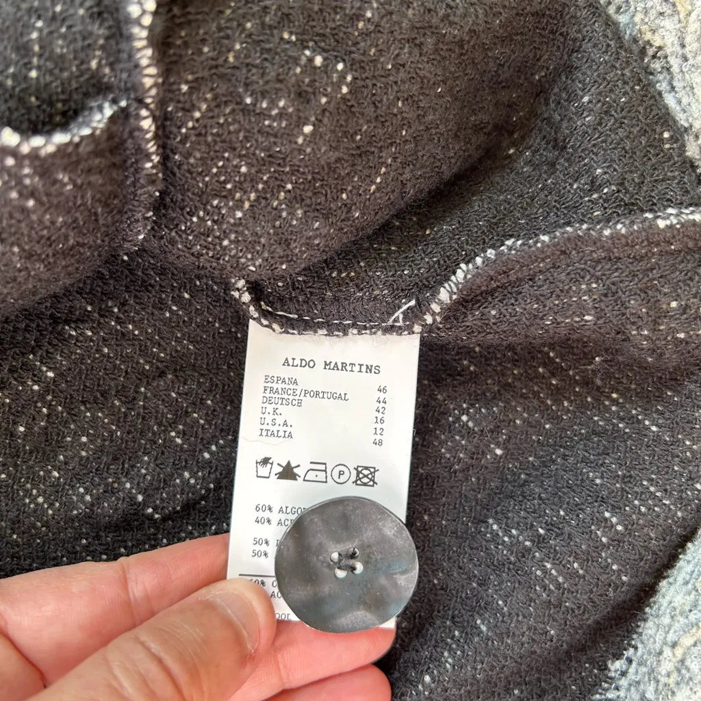 Anthropologie Aldo Martins Gray Coat Wool Blend Size 12 Jacket Aldomartins - Image 7