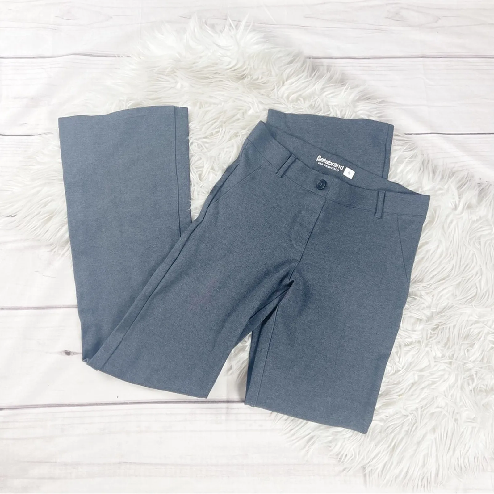 Betabrand Dress Yoga Pants Boot-Cut Classic Size Small‎ in Charcoal Grey - Image 3